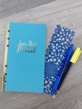 Recollection: Love This Moment Planner Journal with Pen, Highlighter, and Bookma